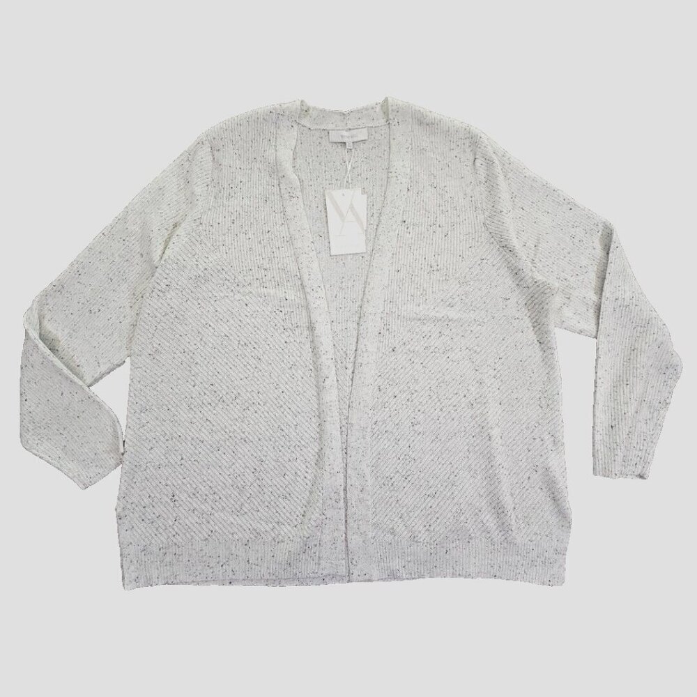 Verve Ami Women’s Open Front Cardigan Sweater 3XL Cottagecore‎ Ivory Combo NWT
